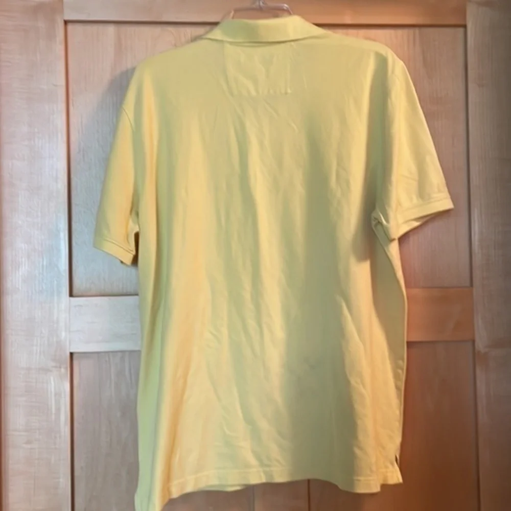 Banana Republic Men’s Cotton Polo‎ Shirt Yellow Size XL Preppy Casual